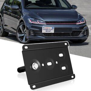 Front Bumper Tow Hook License Plate Mount Bracket Holder VW Golf MK7 GTI 15-21